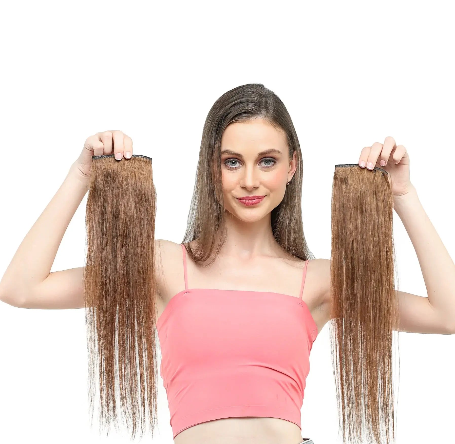 Get Bellamores easy to use premium clip-in side Patches add increased volume to your hair. This Caramel Patch is used for multiple styles: straight, waves, curls, and with Zero hair damage. At just  ₹5,450  also available in various sizes.